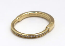 ティファニー ロック リング ダイヤ0.17ct 約5.1g 750YG 指輪 K18