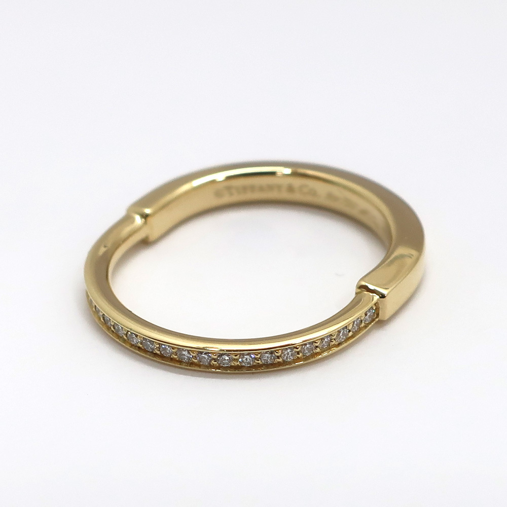 ティファニー ロック リング ダイヤ0.17ct 約5.1g 750YG 指輪 K18