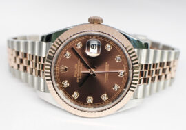 ロレックス デイトジャスト 41 126331G ランダム チョコレート ダイヤ SS RG ジュビリー 保証書付き 2016年