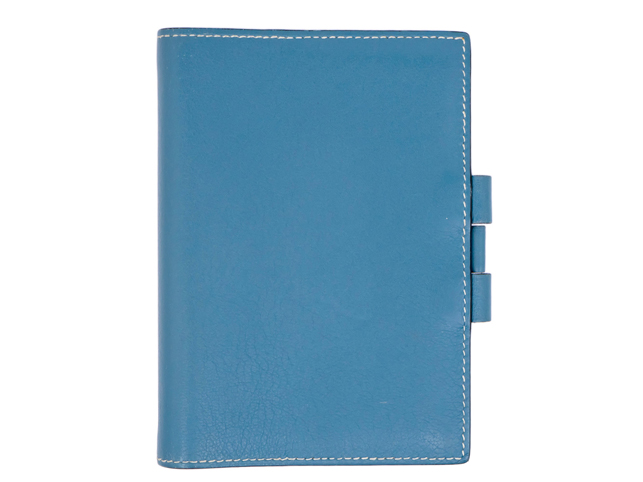 HERMES エルメスの手帳カバー アジェンダPM スイフト ブルージーン □J刻印