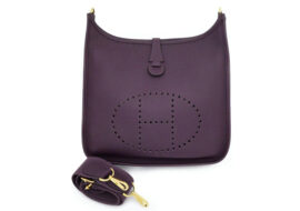 HERMES エルメス エブリン3 PM カシス ゴールド金具 トリヨンクレマンス U刻印