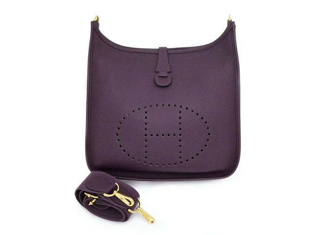 HERMES エルメス エブリン3 PM カシス ゴールド金具 トリヨンクレマンス U刻印