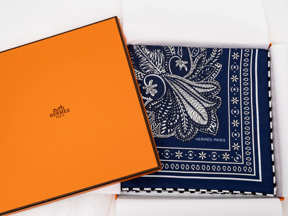 HERMES エルメス カレ55 バンダナ マハラの庭