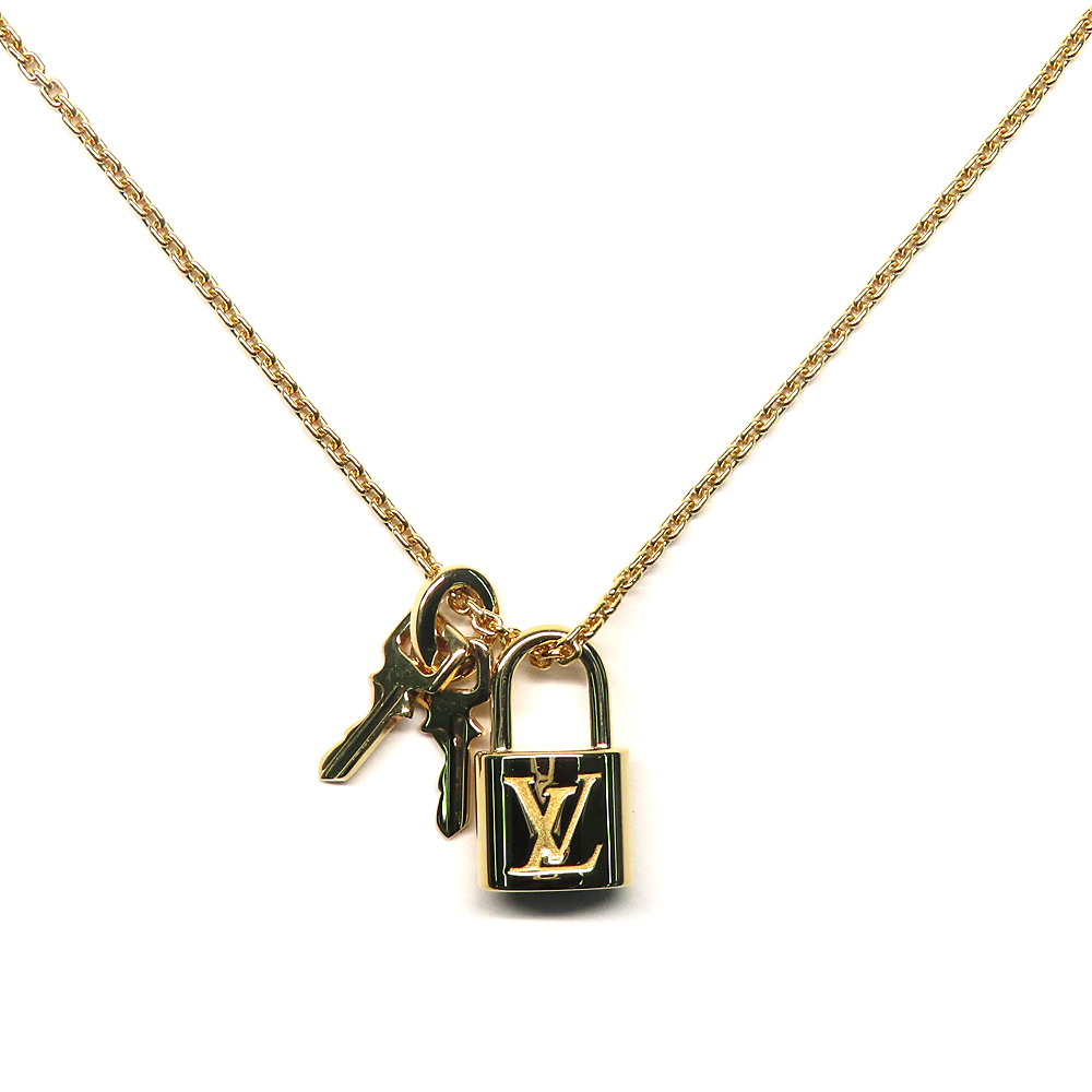 ルイヴィトン パンダンティフ ロックイット カデナ＆キー ネックレス ペンダント 750YG イエローゴールド Q93340