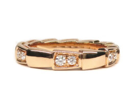 ブルガリ リング 指輪 セルペンティ ヴァイパー ダイヤモンド 750PG K18 ピンクゴールド 49 レディース