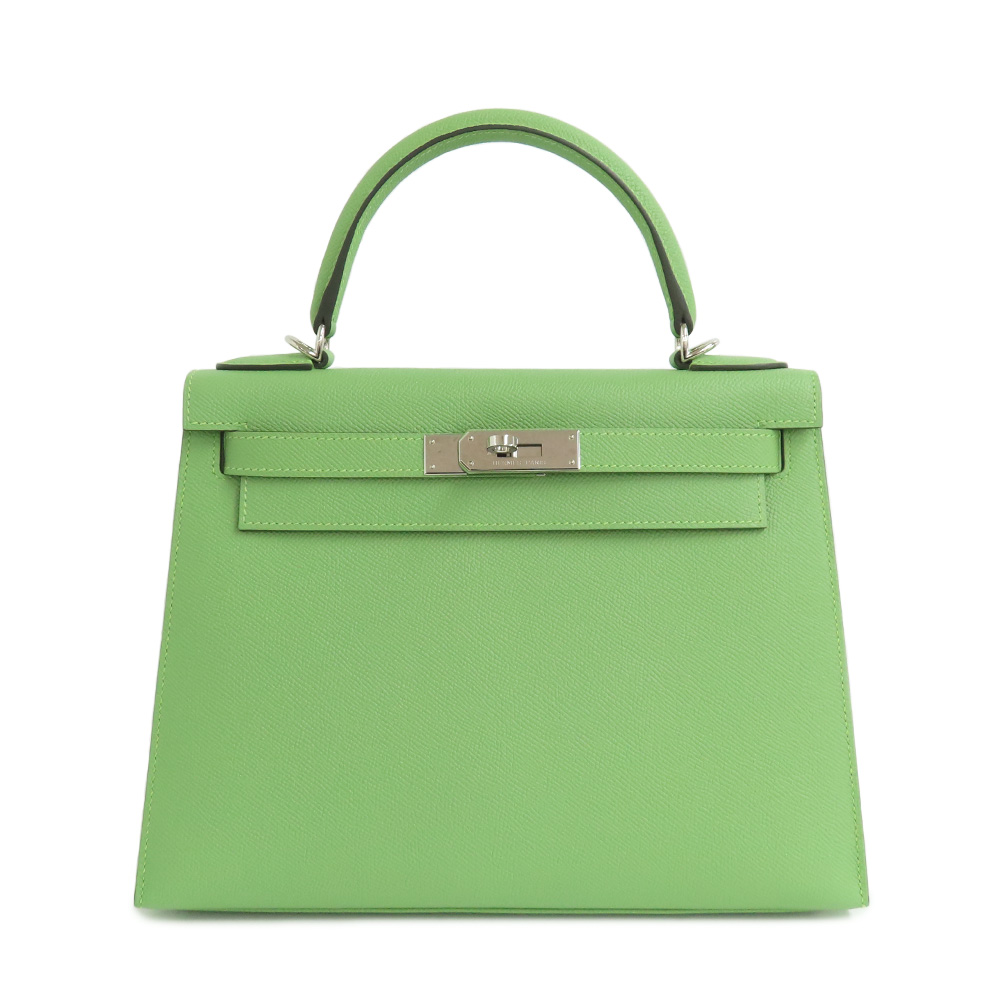 エルメス ケリー28 外縫い エプソン ヴェールクリケット シルバー金具 ハンドバッグ  Y刻印 2020年製造