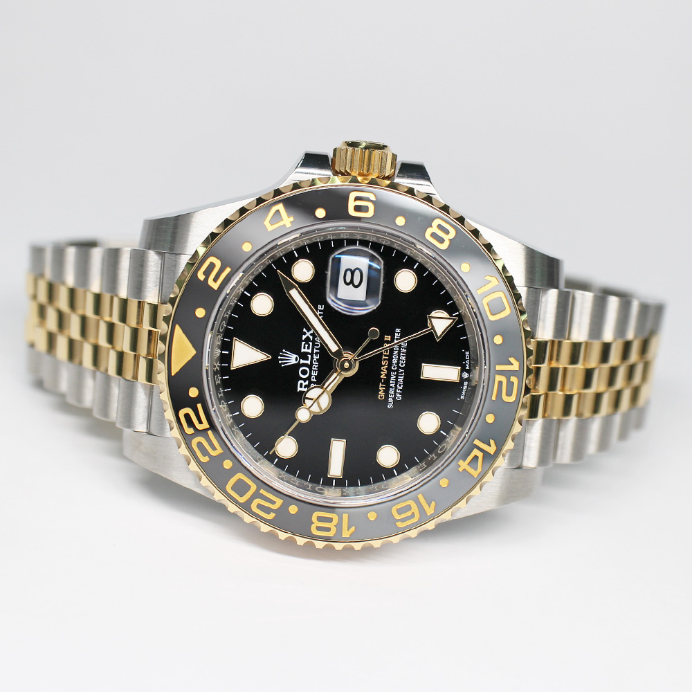 ロレックス GMTマスターII 126713GRNR ランダム ブラック SS YG 自動巻き メンズ ジュビリー 保証書付き 2023年