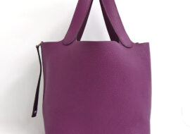 エルメス ピコタンロック MM 22 アネモネ シルバー金具 トリヨンクレマンス Z刻印