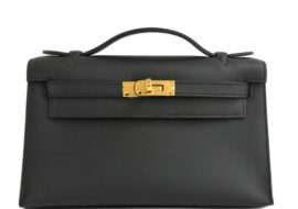 エルメス ポシェットケリー スイフト ブラック ゴールド金具 K刻印 2025年 黒 GD金具