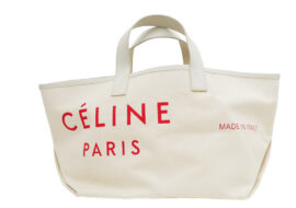 セリーヌ メイドイントートバッグ スモール ハンド ホワイトXレッド 186082B3D.27N12 レディース