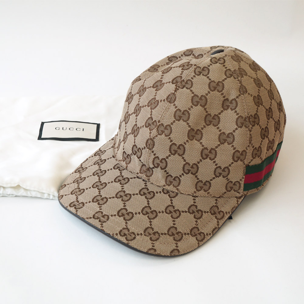 グッチ GUCCI GGキャンバス ベースボール キャップ Mサイズ 200035
