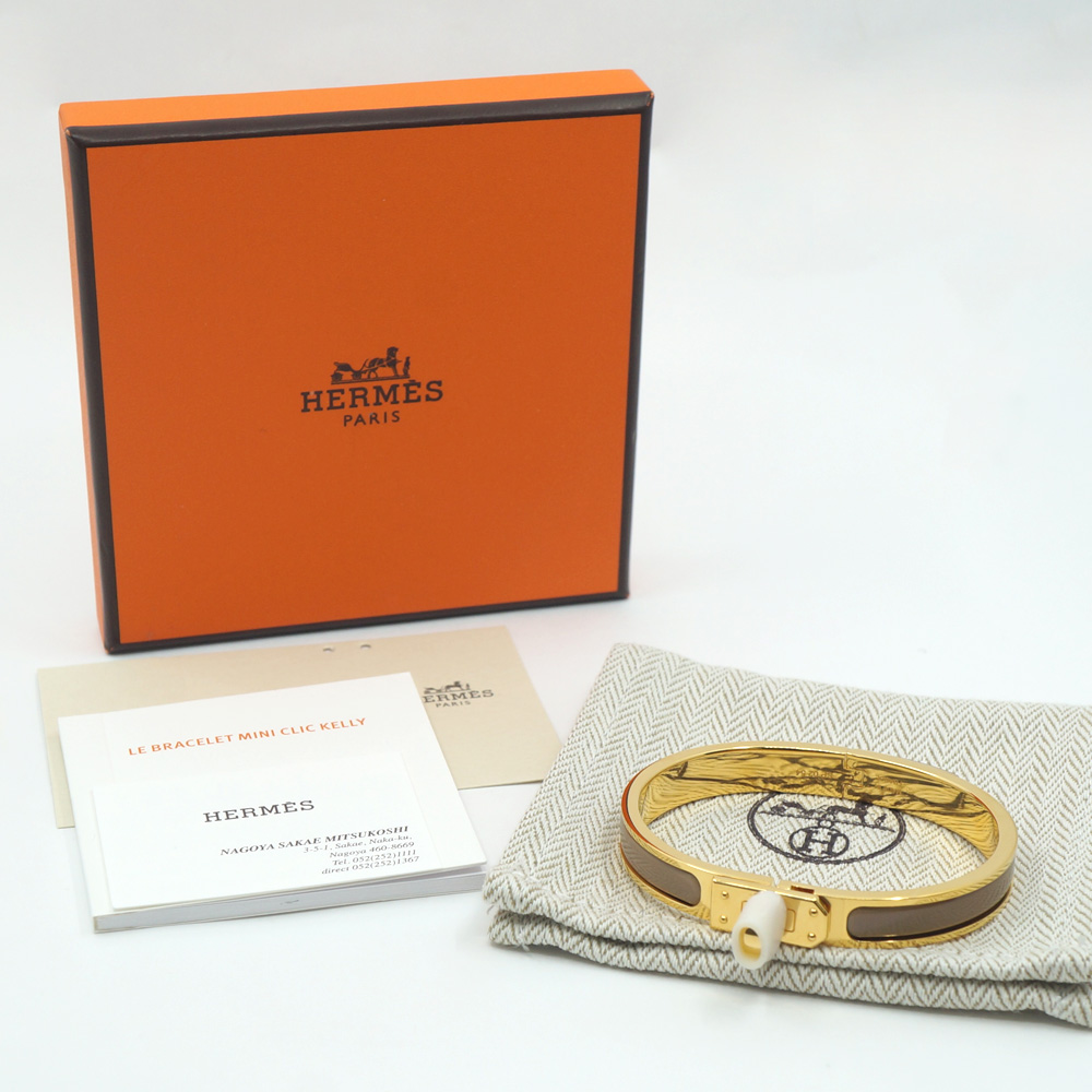 エルメス HERMES ミニクリック ケリー ブレスレット バングル H20004F