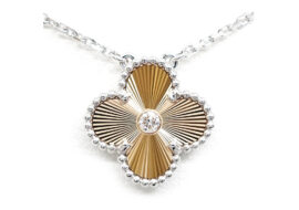 ヴァンクリーフ&アーペル VAN CLEEF&ARPELS ヴィンテージ アルハンブラ ネックレス 1PD 2024年 ホリデー限定 750PG 750WG 未使用