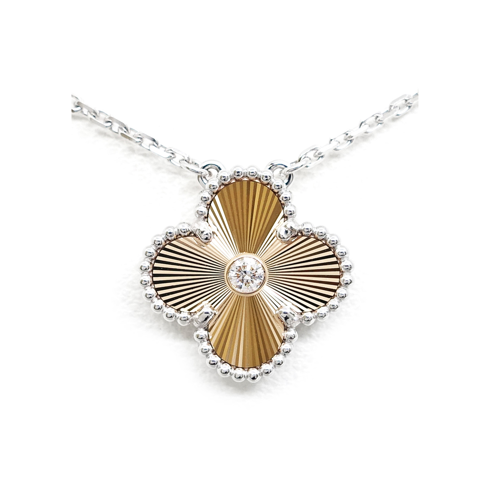 ヴァンクリーフ&アーペル VAN CLEEF&ARPELS ヴィンテージ アルハンブラ ネックレス 1PD 2024年 ホリデー限定 750PG 750WG 未使用
