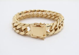 ブレスレット K18 イエローゴールド 喜平6面 シングル 750