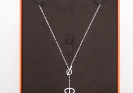 エルメス HERMES シェーヌダンクル ホントゥール ネックレス K18WG ホワイトゴールド ダイヤ