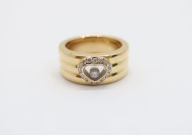 CHOPARD ショパール リング ハッピーダイヤモンド K18 イエローゴールド ダイヤモンド