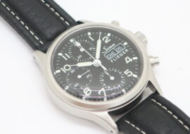 ジン SINN フリーガー FLIEGER 356クロノグラフ デイデイト ブラック SS 38mm 自動巻き メンズ