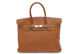 エルメス バーキン35 ゴールド ゴールド金具 □J刻 トゴ