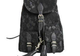 サンローラン リュック フェスティバル バックパック 421943 レース ブラック フリンジ