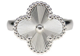 ヴァンクリーフ&アーペル ヴィンテージ アルハンブラ リング ギヨシェ VCARP9XI00 750WG #51