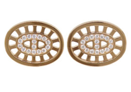 エルメス ピアス シェーヌダンクル ディヴィーヌ PM H222521B Au750 K18 PG ピンクゴールド ダイヤモンド 2022年製造