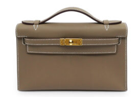 エルメス ポシェットケリー エトゥープ ゴールド金具 スイフト K刻