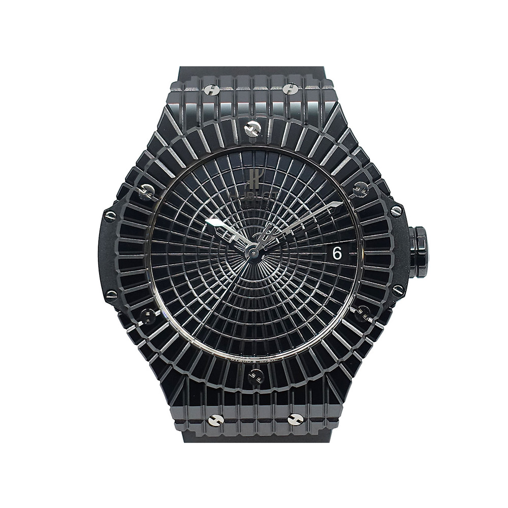 ウブロ HUBLOT ビッグバン ブラック キャビア セラミック ラバー 自動巻き 346.CX.1800.RX