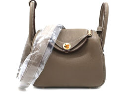 エルメス リンディ ミニ エトゥープ  ゴールド金具 K刻 2025年 トリヨン レディース ショルダーバッグ