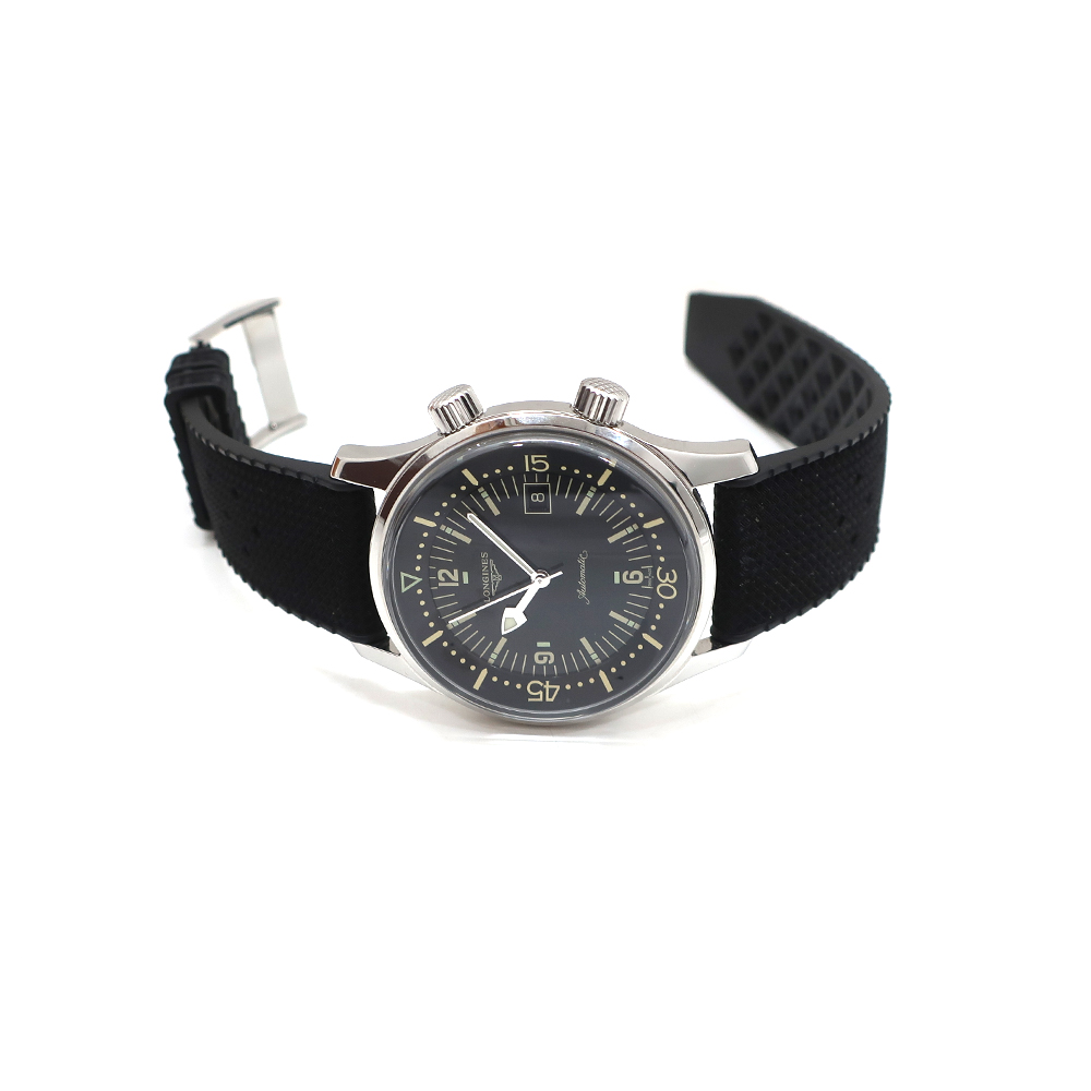 ロンジン レジェンドダイバー L3.774.4.50.9 SS 自動巻 黒文字盤