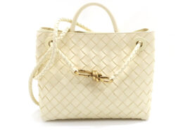 ボッテガヴェネタ アンディアーモ 2WAY バッグ イントレチャート イエロー ゴールド金具