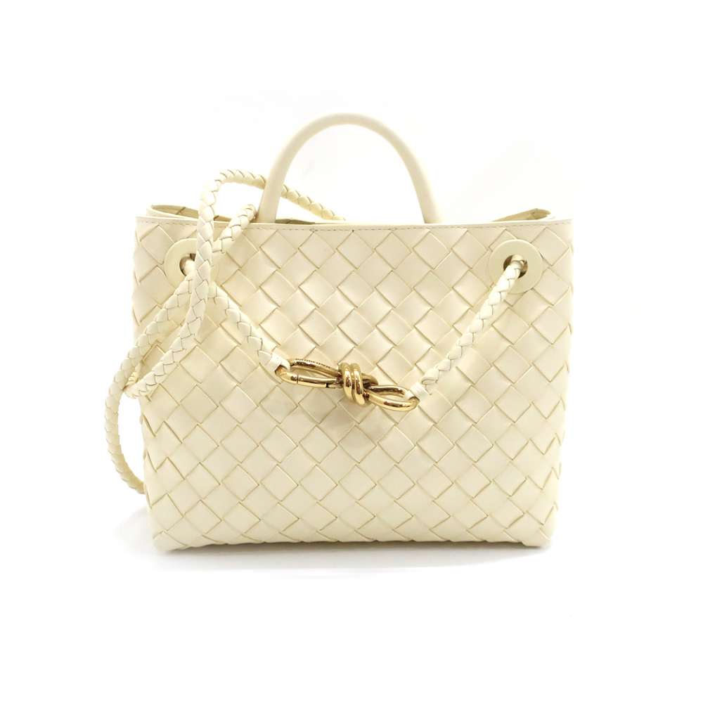 ボッテガヴェネタ アンディアーモ 2WAY バッグ イントレチャート イエロー ゴールド金具