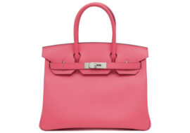 エルメス バーキン30 エプソン ローズリップスティック マットシルバー金具 D刻印 パーソナルオーダー品