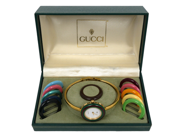 GUCCHI グッチ チェンジベゼル バングル ウォッチ 11/12