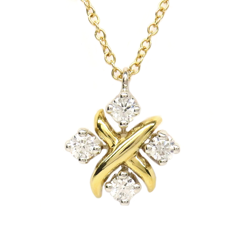 ティファニー ネックレス ペンダント ジャン シュランバージェ 750YG/Pt950 ダイヤモンド