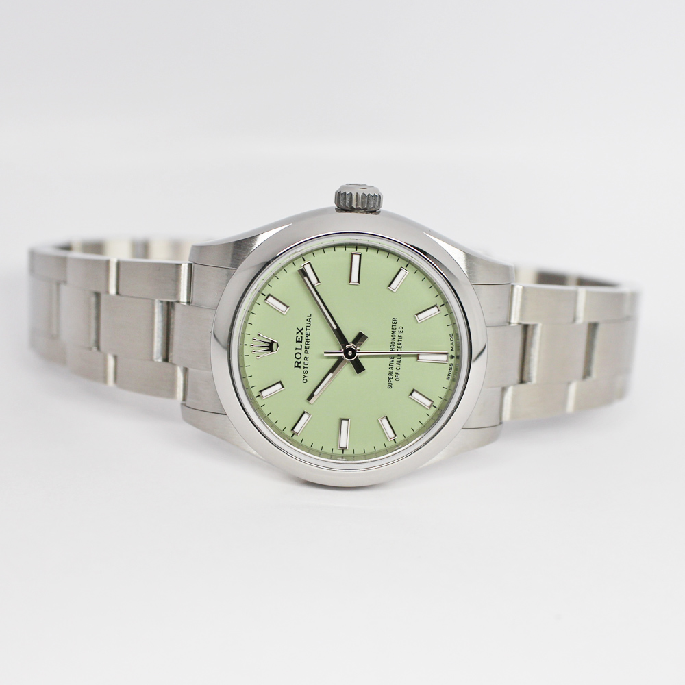 ロレックス オイスターパーペチュアル 31 277200 ランダム ピスタチオ 自動巻き 保証書付き 2025年