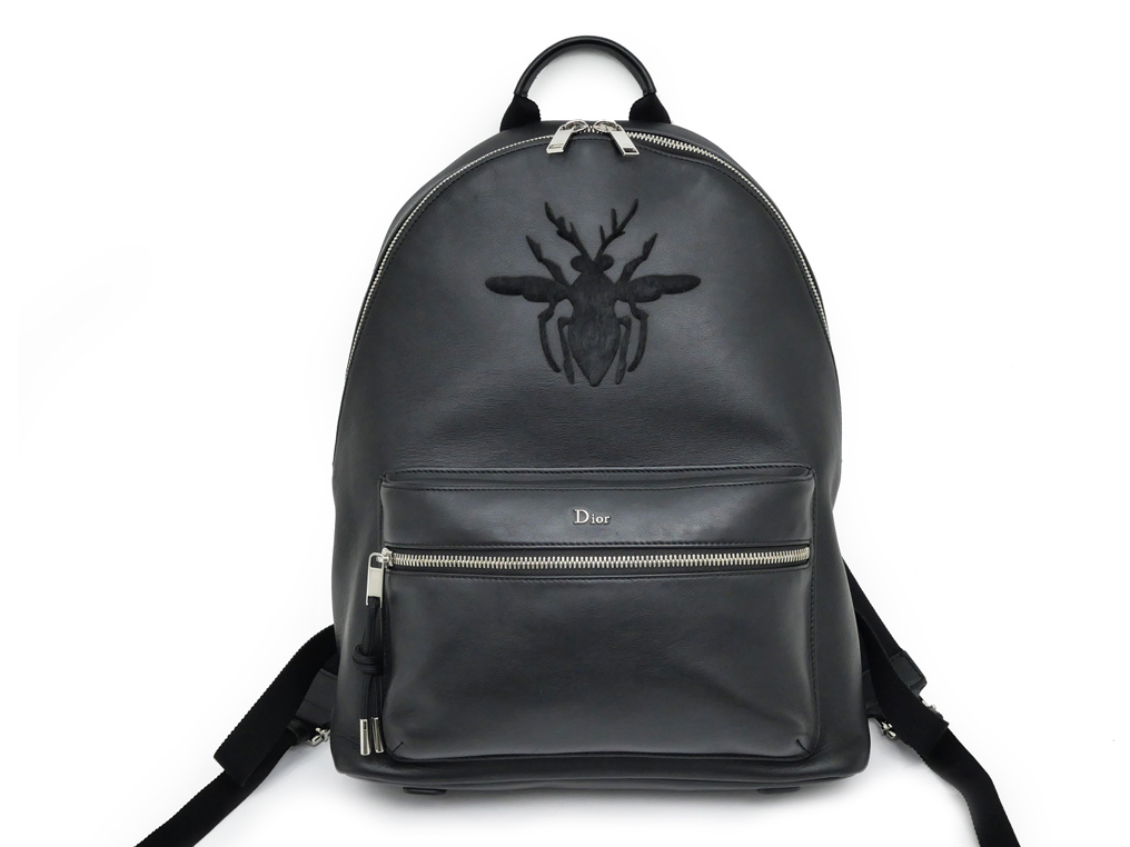 ディオール BEE ビー レザー バックパック ブラック 蜂 バッグ リュック