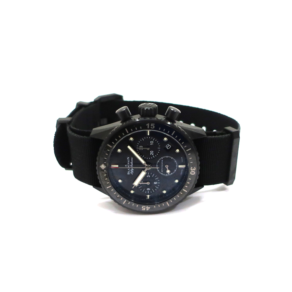 ブランパン フィフティファゾムス バチスカーフ フライバッククロノグラフ 5200 0130 NABA ブラック レザーベルト ラバーベルト付き セラミック メンズ 腕時計