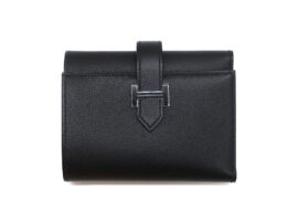 エルメス ベアンコンビネ モノクローム ブラック ヴォーマダム W刻 2024年 財布