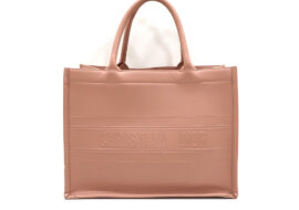 クリスチャンディオール ブックトート レザー ピンクベージュ バッグ ミディアム レディース