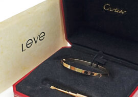 カルティエ CARTIER ラブブレス SM スモールモデル バングル ブレスレット 750PG B6047316