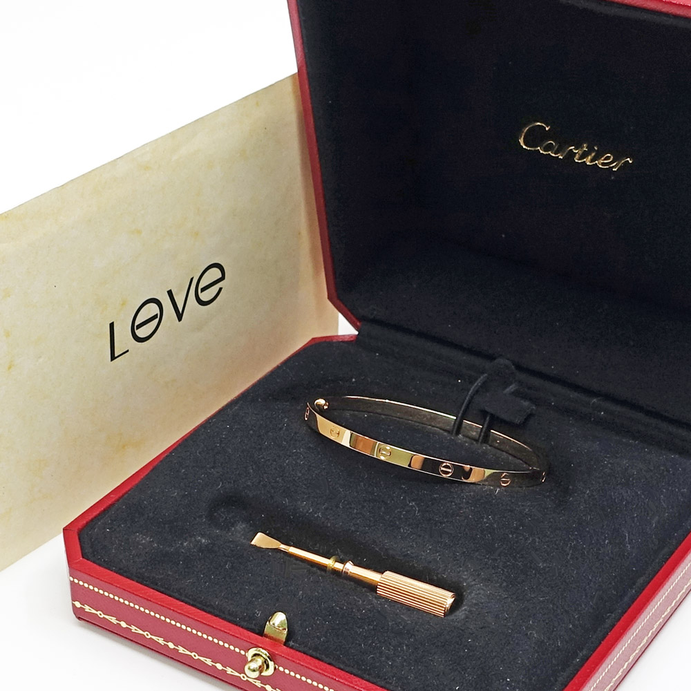 カルティエ CARTIER ラブブレス SM スモールモデル バングル ブレスレット 750PG B6047316