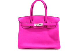 エルメス バーキン30 マグノリア シルバー金具 C刻 トリヨンクレマンス ハンドバッグ レディース