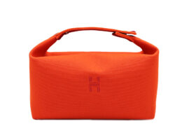 エルメス ブリッドアブラック GM オレンジ ハンドバッグ ポーチ メンズ レディース