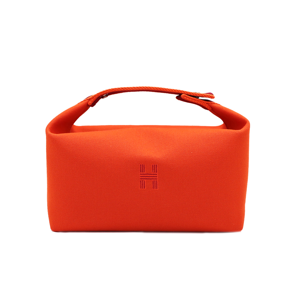 エルメス ブリッドアブラック GM オレンジ ハンドバッグ ポーチ メンズ レディース