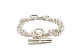 エルメス シェーヌダンクル MM 17コマ SV925 ブレスレット シルバー メンズ レディース