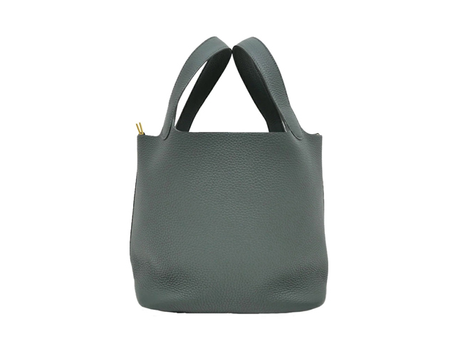 HERMES エルメス ピコタンロックMM ヴェールマングローブ トリヨンクレマンス ゴールド金具 K刻印