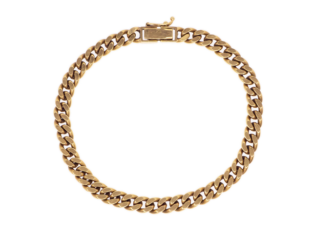 ブレスレット K18 喜平 2面カット シングルチェーン キヘイ 20.1g