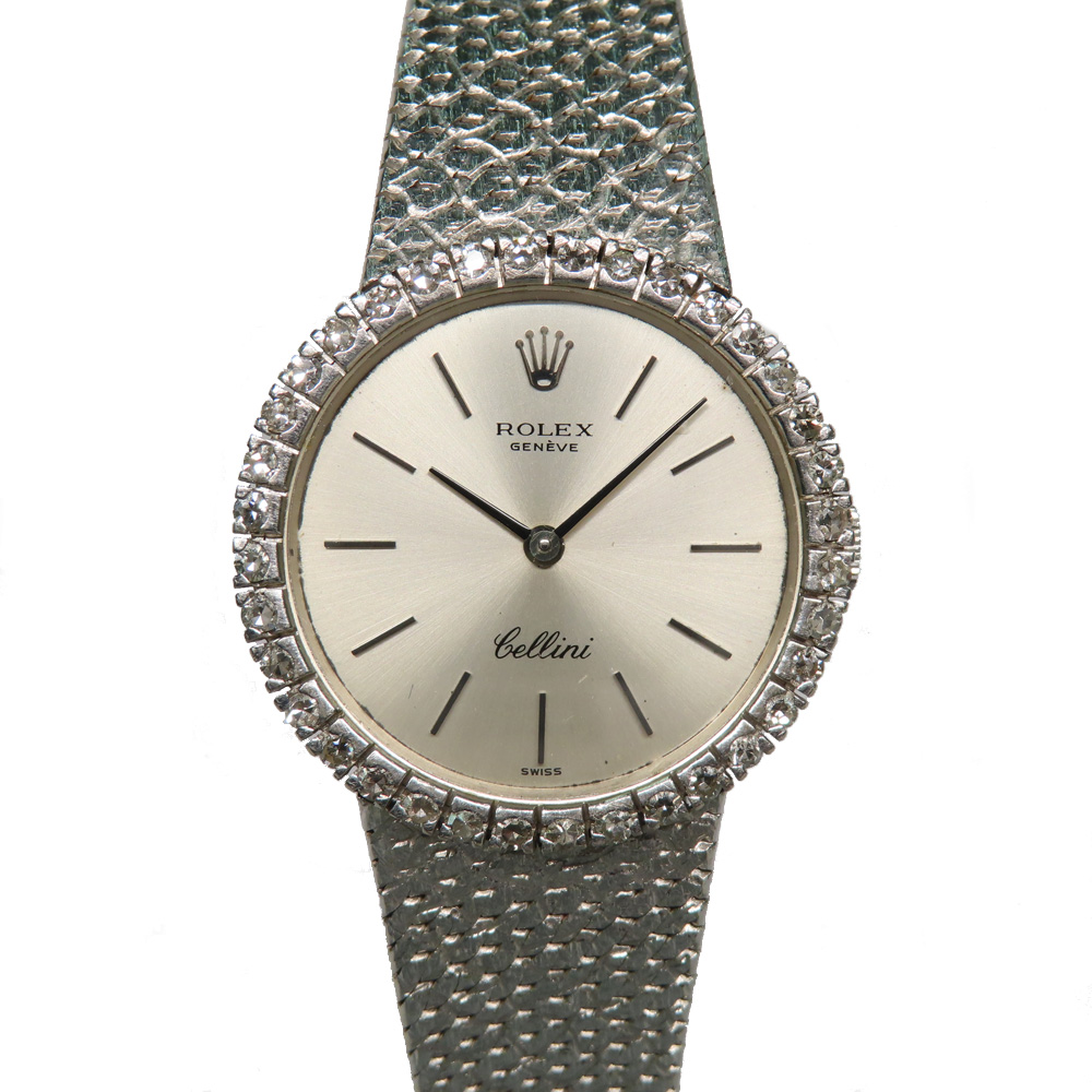 ロレックス チェリーニ 3810 ダイヤベゼル K18WG ホワイトゴールド 手巻 CAL.1600 ヴィンテージ レディース