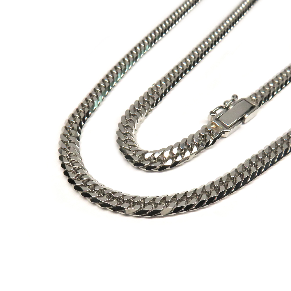 ネックレス 喜平 キヘイ 6面 ダブル W Pt850 プラチナ 30g 50cm チェーン 造幣局刻印